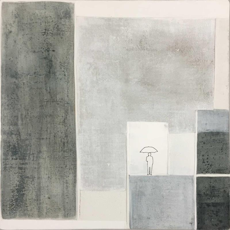 Peinture Ice wall par Roma Gaia | Tableau Abstrait Minimaliste