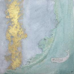 Peinture La luna nuova par Roma Gaia | Tableau Abstrait Minimaliste