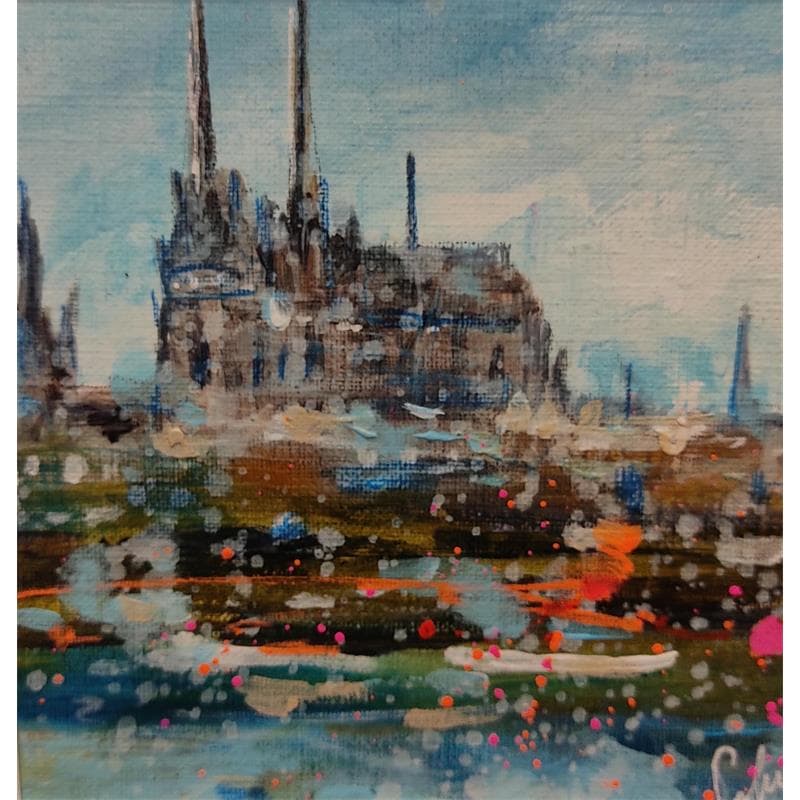 Gemälde CITYSCAPE 2 von Solveiga | Gemälde Figurativ Urban Öl Acryl