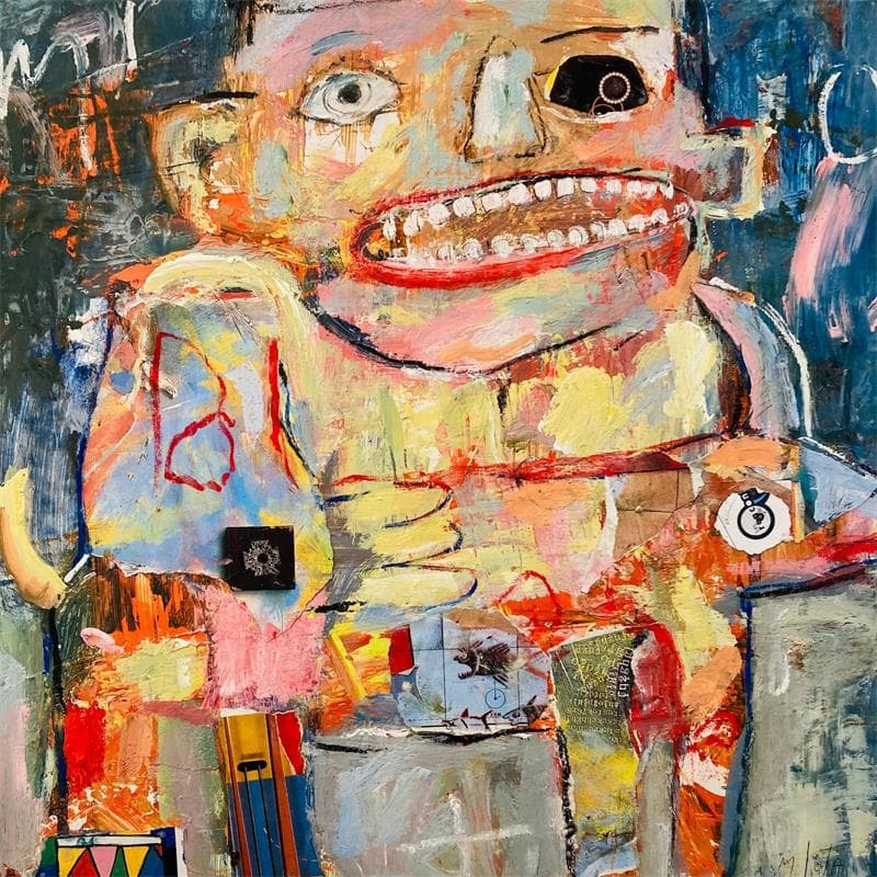 Painting La bête by De Sousa Miguel | Painting Raw art Life style