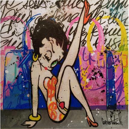 Peinture Betty Boop loves Yves St. Laurent par Cornée Patrick | Tableau Pop-art Icones Pop