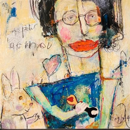 Peinture Le Mécanicien par De Sousa Miguel | Tableau Art Singulier Scènes de vie