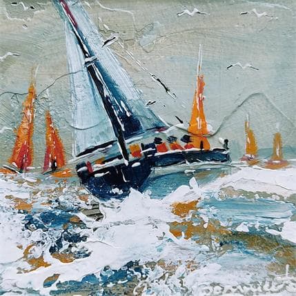Peinture Orageux par Ortis-Bommarito Nicole | Tableau Figuratif Acrylique Marine