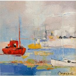 Painting Tenderly by Menant Alain | Painting Figurative Acrylic, Oil Marine