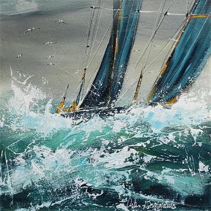 Peinture Force 6 par Ortis-Bommarito Nicole | Tableau Figuratif Acrylique Marine