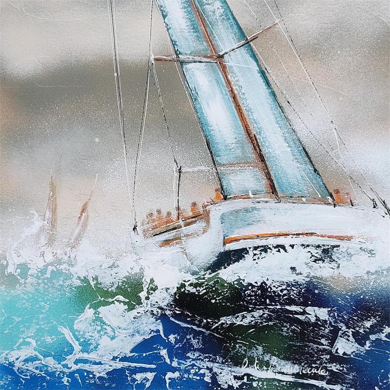 Gemälde L'équipe von Ortis-Bommarito Nicole | Gemälde Figurativ Marine Acryl