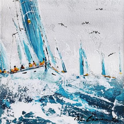 Painting Temps couvert by Ortis-Bommarito Nicole | Painting Figurative Acrylic Marine