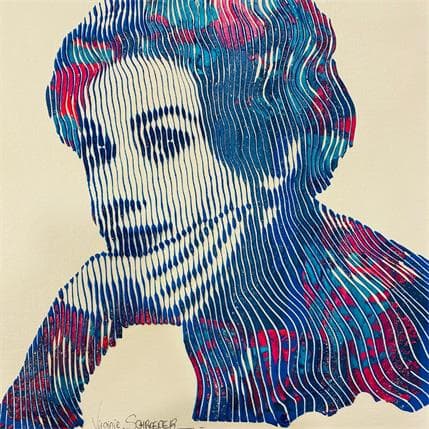 Gemälde Hepburn Style von Schroeder Virginie | Gemälde Pop-Art Acryl Pop-Ikonen