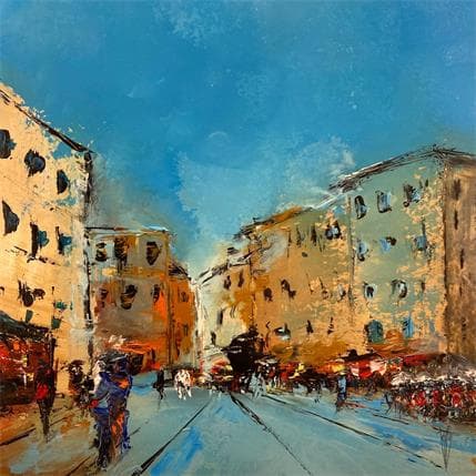 Painting La Ville n°4454 by Raffin Christian | Painting Figurative Acrylic, Oil Life style