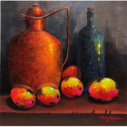 Peinture Five mango par Chico Souza | Tableau Figuratif Huile Natures mortes