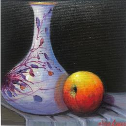 Painting Vaso Chines by Chico Souza | Painting Figurative Oil Still-life