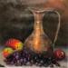 Painting Uvas e manga by Chico Souza | Painting Figurative Still-life Oil