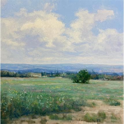 Painting Campagne vers Sisteron by Giroud Pascal | Painting Figurative Oil Landscapes
