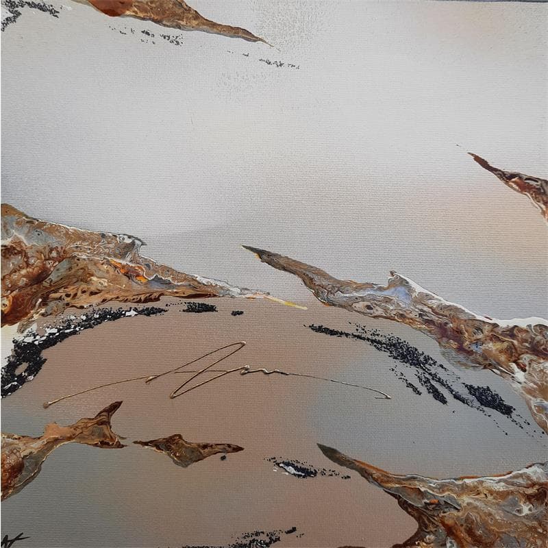 Peinture C561 par Naen | Tableau Abstrait Minimaliste Acrylique