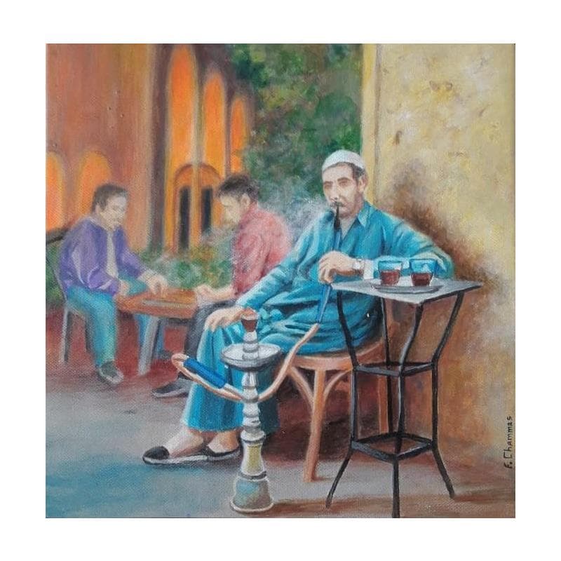 Peinture Smoke on water par Chammas Fady | Tableau Figuratif Urbain Aquarelle