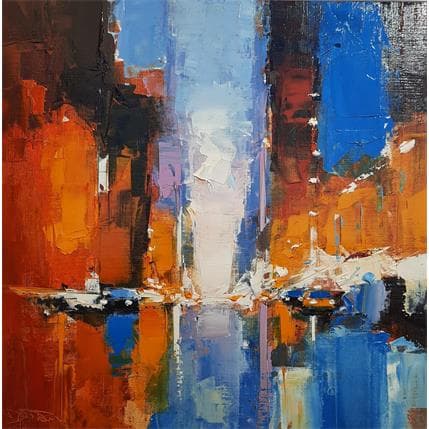 Peinture Taxi 7 par Castan Daniel | Tableau Figuratif Huile Urbain