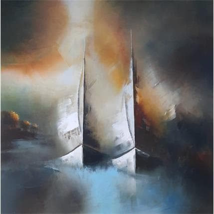 Peinture Togetherness par Lundh Jonas | Tableau Figuratif Acrylique Marine