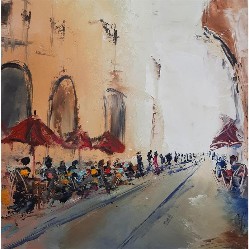 Painting Thé Partagé by Raffin Christian | Painting Figurative Life style Oil Acrylic