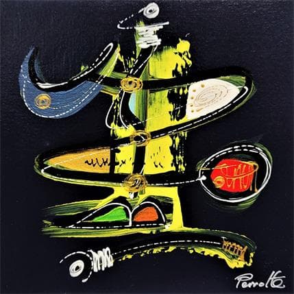 Peinture Max par Perrotte | Tableau Abstrait Acrylique Minimaliste