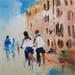 Painting Balade sentimentale by Raffin Christian | Painting Figurative Life style Oil Acrylic