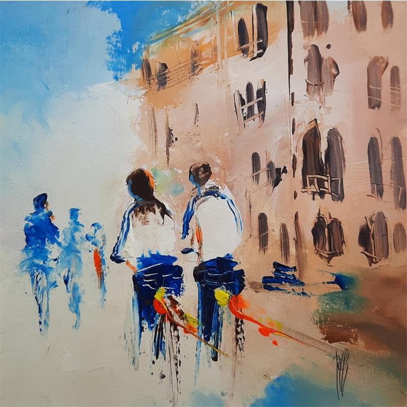 Painting Balade sentimentale by Raffin Christian | Painting Figurative Life style Oil Acrylic