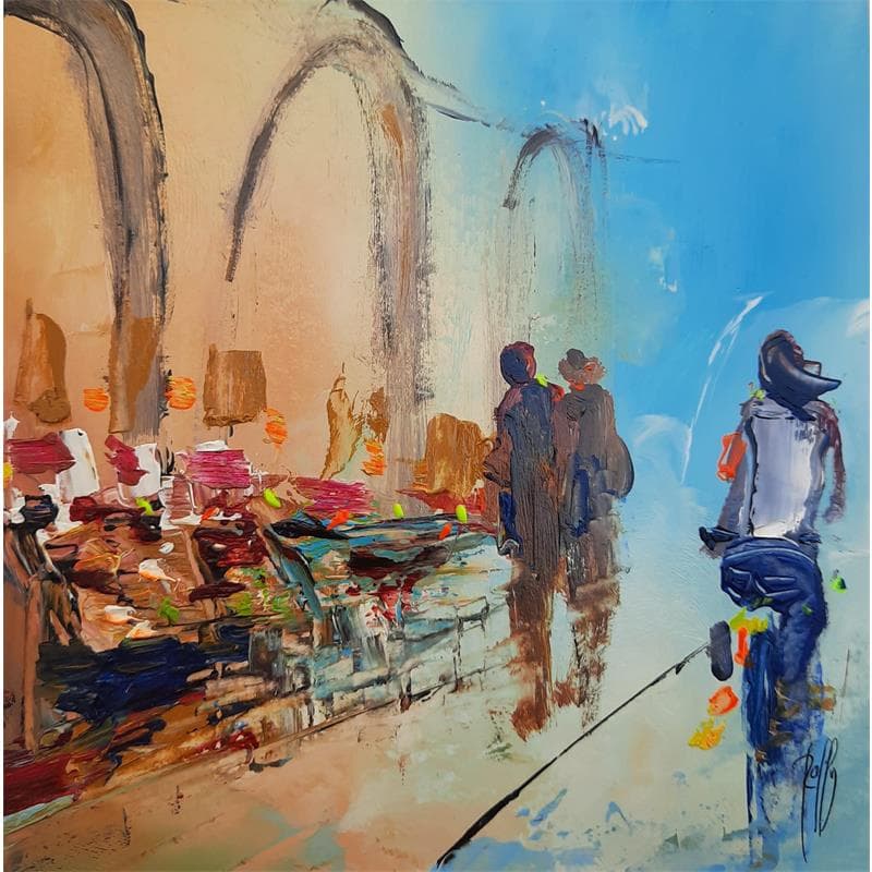 Peinture Marche par Raffin Christian | Tableau Figuratif Scènes de vie Huile Acrylique