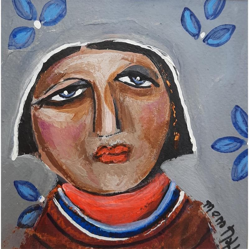Peinture No Title 7 par Nahleh Mona | Tableau Figuratif Portraits Acrylique