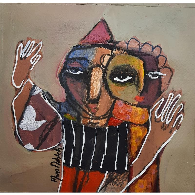 Peinture No Title 11 par Nahleh Mona | Tableau Figuratif Portraits Acrylique