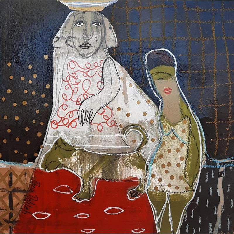 Peinture No Title 12 par Nahleh Mona | Tableau Figuratif Portraits Acrylique