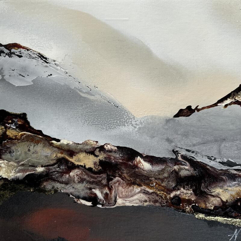 Peinture C536 par Naen | Tableau Abstrait Minimaliste Acrylique