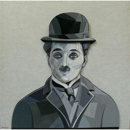 Painting Charles Chaplin by Hernandez Abelardo | Painting Figurative Portrait