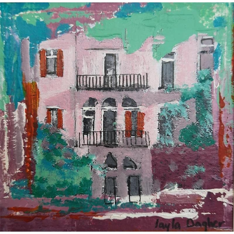 Peinture Kontari III par Dagher Leyla | Tableau Figuratif Urbain