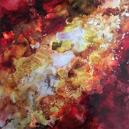 Peinture Le don du coeur par Stephan Tatiana | Tableau Figuratif minimaliste