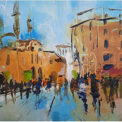 Painting Jour de ville by Raffin Christian | Painting Figurative Acrylic, Oil Life style