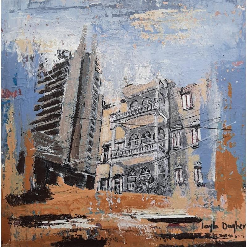 Peinture Sodeco III par Dagher Leyla | Tableau Figuratif Urbain