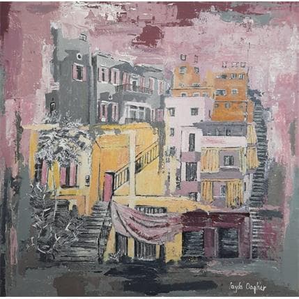 Painting Fassouh II by Dagher Leyla | Painting Figurative Urban