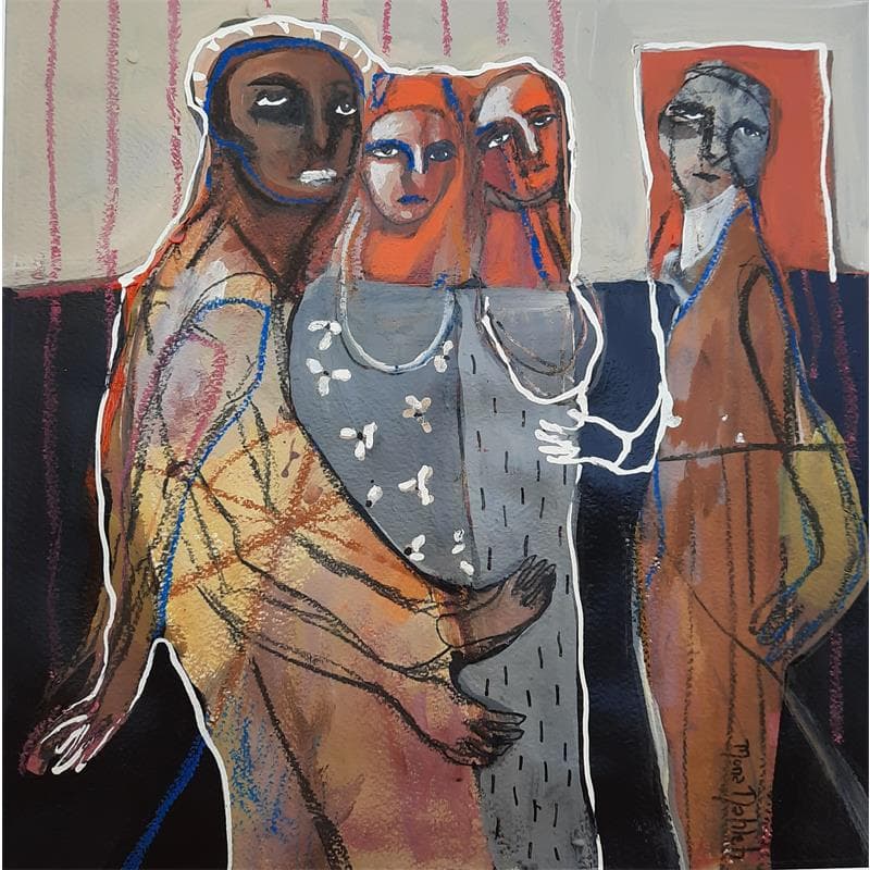 Peinture No Title 11 par Nahleh Mona | Tableau Figuratif Portraits Acrylique