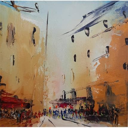 Peinture Tour de marche par Raffin Christian | Tableau Figuratif Acrylique, Huile scènes de vie