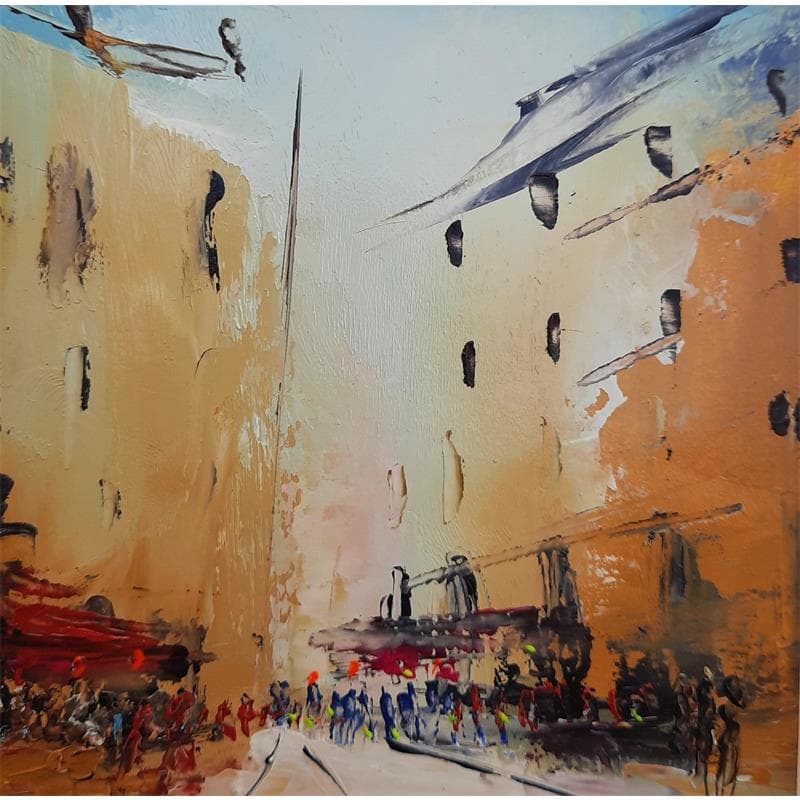 Painting Tour de marche by Raffin Christian | Painting Figurative Life style Oil Acrylic