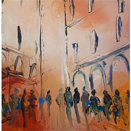 Painting Arcade by Raffin Christian | Painting Figurative Acrylic, Oil Life style