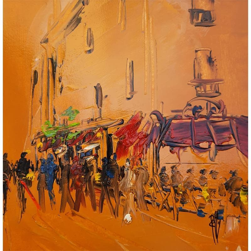 Painting Jaune by Raffin Christian | Painting Figurative Life style Oil Acrylic