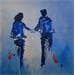 Painting Main dans la main by Raffin Christian | Painting Figurative Life style Oil Acrylic