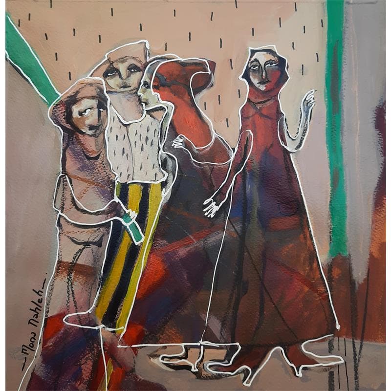 Peinture No Title 8 par Nahleh Mona | Tableau Figuratif Portraits Acrylique
