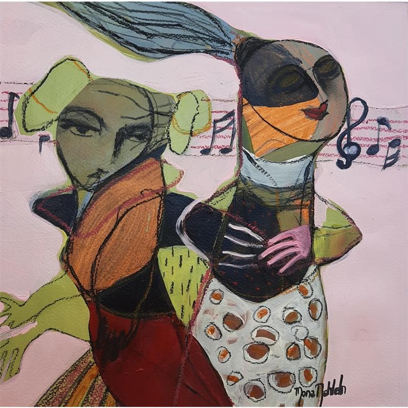 Peinture No Title 6 par Nahleh Mona | Tableau Figuratif Portraits Acrylique