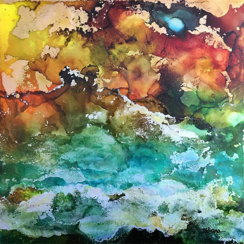 Peinture Les rivages de l'océan par Stephan Tatiana | Tableau Figuratif Minimaliste