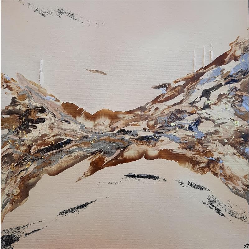 Peinture No Title 3 par Naen | Tableau Abstrait Minimaliste Acrylique