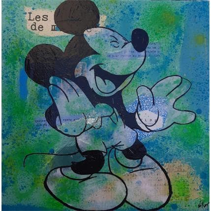 Peinture Mickey MDR 1 par Kikayou | Tableau Pop-art Graffiti Icones Pop