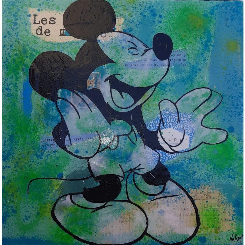 Peinture Mickey MDR 1 par Kikayou | Tableau Pop-art Icones Pop Graffiti