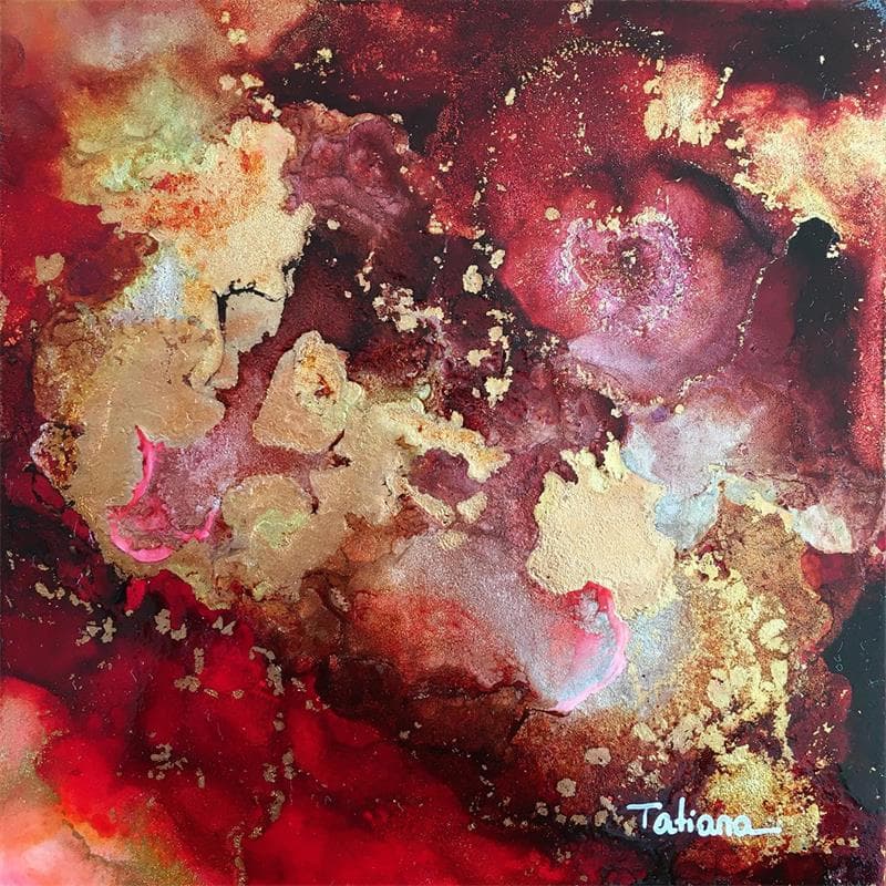 Painting La rencontre du soleil by Stephan Tatiana | Painting Figurative Minimalist