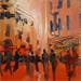 Painting Orangée by Raffin Christian | Painting Figurative Life style Oil Acrylic
